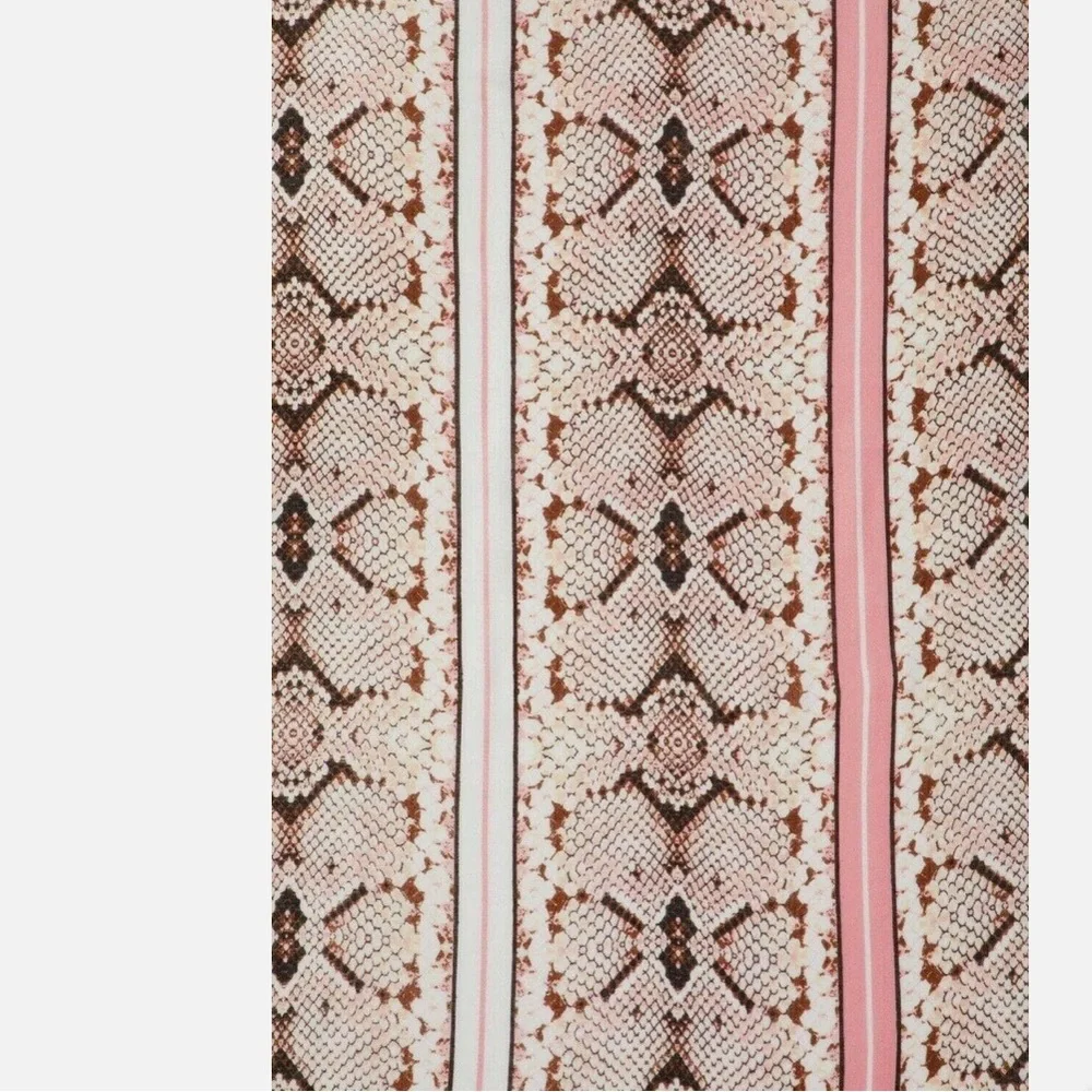 J. Jill Pink and Brown Snake-Print Scarf New with Tag